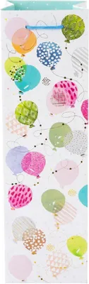 Produktbild von Goldbuch Happy Balloons, Geschenkverpackungstasche, Mehrfarbig, Muster, Geburtstag, Blau, 360 mm