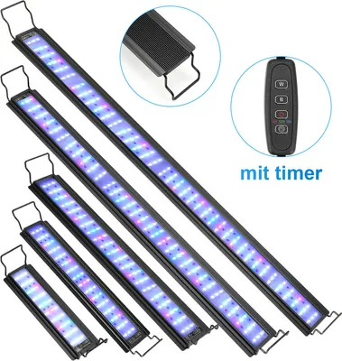 Produktbild von Fiqops 28W 65-90cm LED akvárium s časovačem sladkovodní akvária RGB želvy