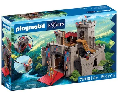 Image de PLAYMOBIL 72112 Château-fort des chevaliers du Lion, Adventure les chevaliers, 183 pieces, des 4 ans