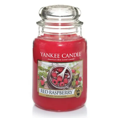 Image de Yankee Candle Bougie parfumée en pot, grand Red Raspberry