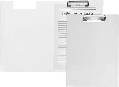 Produktbild von FolderSys Klemmbrettmappe 80004-04 DIN A4 transparent Kunststoff, 1 St.
