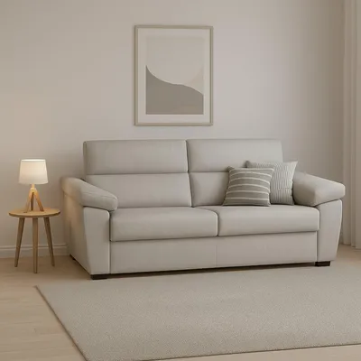Immagine prodotto di Salorno - Divano Letto 2 Posti, 185x95 cm Beige, Sfoderabile Italy