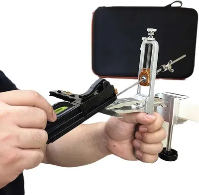Immagine prodotto di Sistema di affilatura coltelli per cucina e uso esterno, 4 pietre