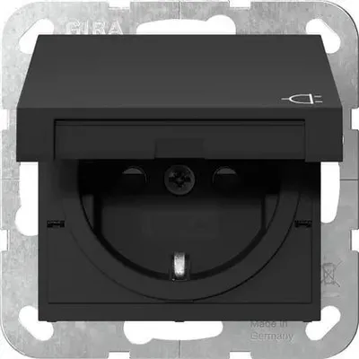 Obrázek produktu pro Zásuvka KD Black w - Ochranný kontakt zásuvky černý 4414005