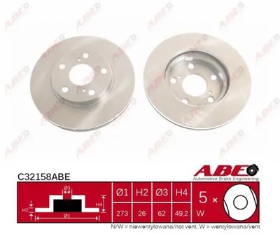 Produktbild von 2x ABE VORNE VORNE Bremsscheibe