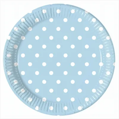 Produktbild von Partyteller Dots blau, 10 Stück
