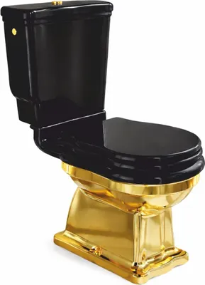 Zdjęcie produktu dla Casa Padrino Luksusowa toaleta w stylu secesyjnym Czarna / złota Wys. 84 cm - Wyprodukowano we Włoszech