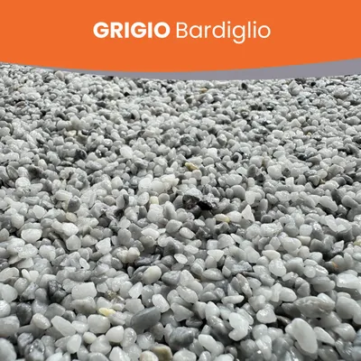 Produktbild von Steinteppich Set für innen bis 2,5qm - Marmorkies Grigio Bardiglio + 2K Epoxidharz Bindemittel - Bodenbelag, Bodenbeschichtung - BEKATEQ BK-600EP