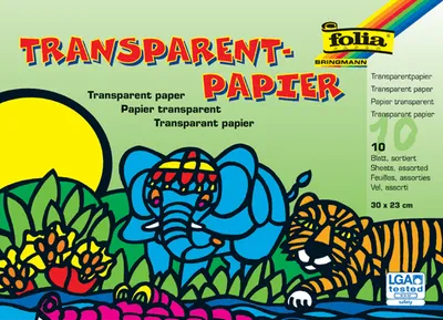 Produktbild von folia Transparentpapier-Bastelheft 140 x 200 mm 42 g/qm 10 Blatt