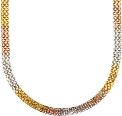 Produktbild von Damen Collier echt Silber 925 in tricolor