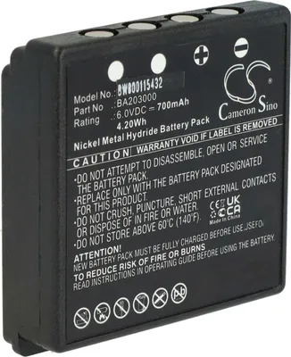 Produktbild von vhbw Akku kompatibel mit HBC Spectrum A, 1, B, 2 Industrie-Funkfernsteuerung Fernbedienung (700 mAh, 6 V, NiMH) - Schwarz