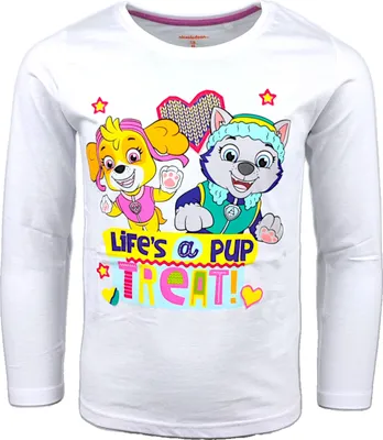 Produktbild von Langarmshirt Paw Patrol Skye & Everest Weiß 128 cm