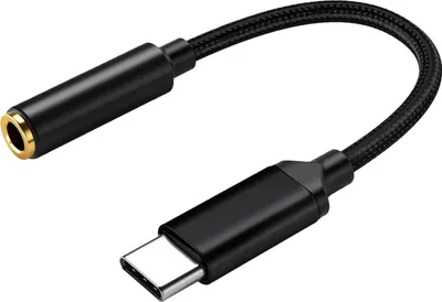 Produktbild von INF 3.5mm auf Type-C Audio Adapterkabel Schwarz