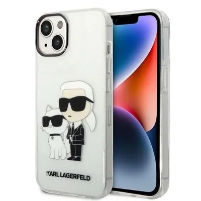 Immagine prodotto di Karl Lagerfeld Klhcp14Mhnkctgt Custodia rigida trasparente per Iphone 14Plus / 15 Plus 6,7 Gliter Karl&Choupette