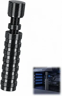 Image de Support pour carte graphique, de 73 à 118 mm, en aluminium, réglable, pour PC gaming