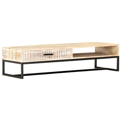 Imagen del producto de Mesa de centro de madera maciza de acacia 117x50x30 cm