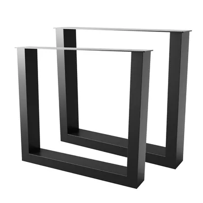 Produktbild von MetaloPro 2 Stück Tischbeine-Metall Extreme Schwarz 72cm I Tischkufen Esstisch-Beine Schwerlast Tisch-Gestell Tisch-Untergestell Möbelfüße Tischfüße, Couchtisch Esstisch Wohnzimmertisch Schreibtisch