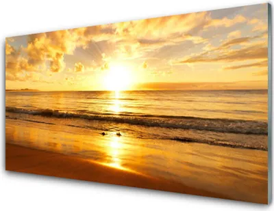 Produktbild von Acrylglasbilder 100x50 Wandbild Druck Meer Sonne Landschaft