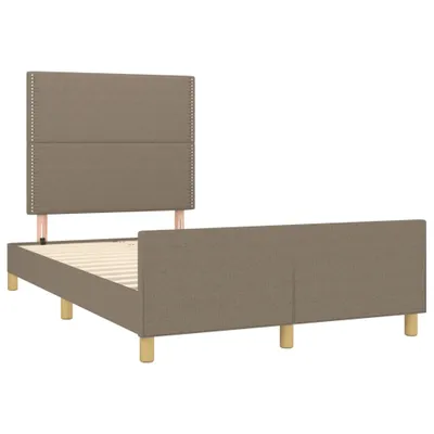 Produktbild von vidaXL Bettgestell ohne Matratze Taupe 120x190 cm Stoff