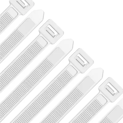 Produktbild von Kabelbinder Extra Stark 500mm x 7,6mm Weiß 100 Stück UV-Beständig 50kg Zugfestigkeit Nylon