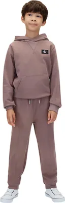 Immagine prodotto di Pantaloni da jogging con logo Calvin Klein per ragazzi, modello Monologo Badge, codice prodotto LVCKTJC42B, colore grigio, taglia 16
