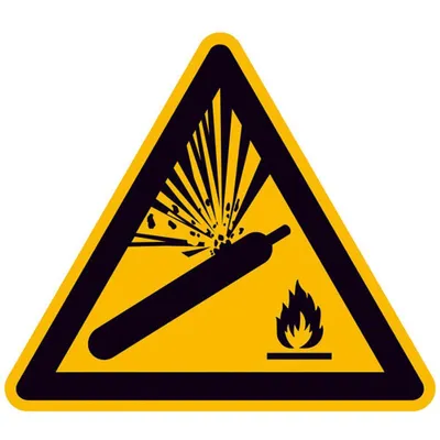 Image de SafetyMarking® Panneau d'avertissement - Avertissement sur les bouteilles de gaz