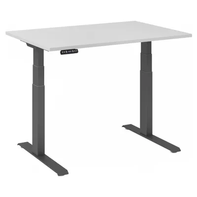 Immagine prodotto di Scrivania regolabile in altezza XDKB | 2 motori | 120 - 180 cm | elettrica, dimensioni piano:120 x 80 cm, colore piano:grigio, colore struttura:grafite