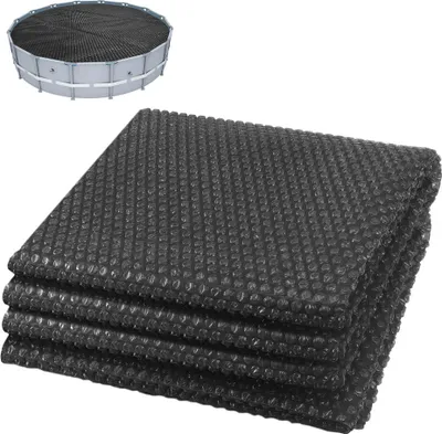 Produktbild von VOUNOT® Pool Solarabdeckplane Rund Ø 457 cm, Pool  Solarplane Stärke 120 µm, Solarfolie Pool  Zuschneidbar Schwarz