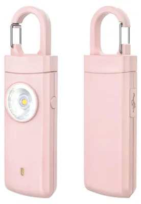 Obrázek produktu pro Osobní kapesní alarm 130 dB – dobíjecí, růžový