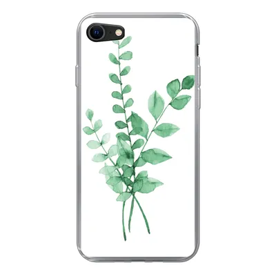 Produktbild von MuchoWow® Handyhülle Schutzhülle Hülle für iPhone SE 2022 Aquarelle - Blätter - Pflanzen Silikon Softcase Handy Hülle - Schutzhülle