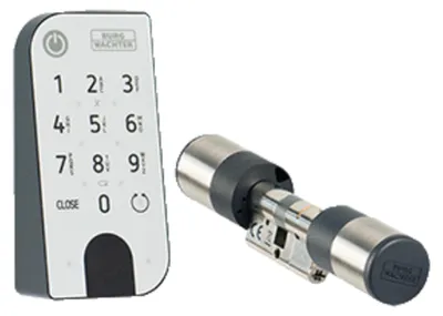 Produktbild von Elektron.Türschl.7601 Zyl.u.Codetast.schwarz,VA BURG-WÄCHTER