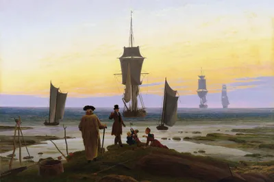 Produktbild von Caspar David Friedrich Kunstdruck Bild - Die Lebensstufen, 1835 (80 x 120 cm)