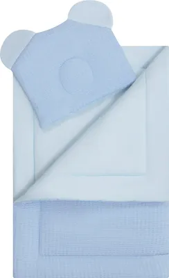 Produktbild von Waffelset für Kinderbett 100x75 cm Blau / Bocioland