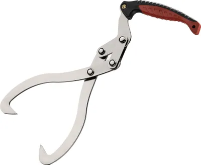 Obrázek produktu pro Ruční balicí kleště Wiltec s 30 cm otvorem pro drápy do 100 kg, 44 cm ocelové kleště na zvedání dřeva, balicí kleště na klády do Ø 30 cm, chapadlo s rukojetí