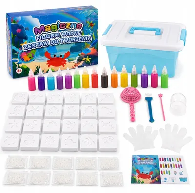 Produktbild von DDOO Kreativset Wasserfiguren 20 Gele 24 Formen Farben UV