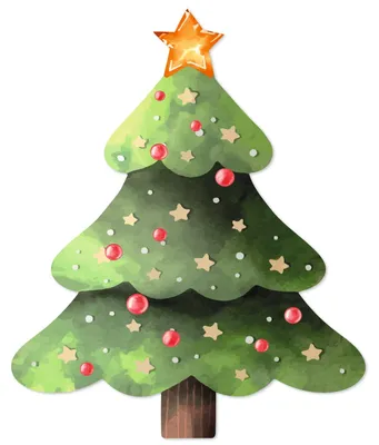 Produktbild von 200 Weihnachtsbaum Sticker Tannenbaum Aufkleber auf Rolle grün gold Ø 5 cm