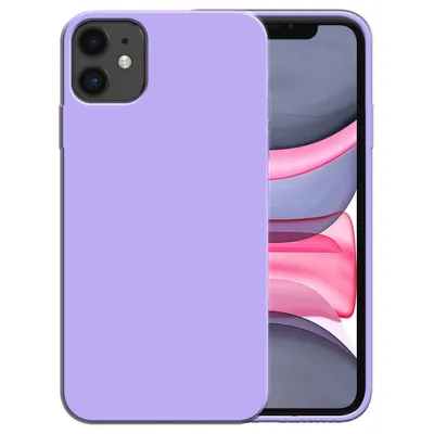 Zdjęcie produktu dla Silikonowe etui Smartphonica do iPhone'a 11 z miękkim wnętrzem - fioletowe