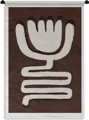 Produktbild von MuchoWow® Wandteppich Wandbehang Blume - Pastell - Pflanze - Abstrakt 90x135 cm Tapisserie Dekoration Wandtuch - Baumwolle - Wandskulptur
