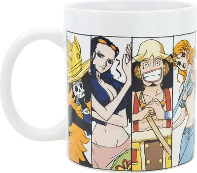 Produktbild von Anime One Piece Ruffy Crew Teetasse Tasse Kaffeetasse Geschenkidee 325 ml