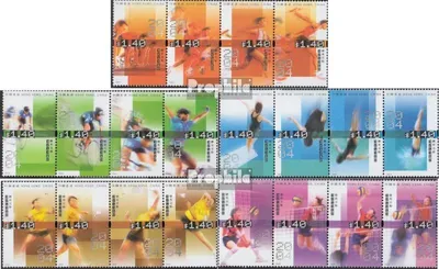 Produktbild von Briefmarken Hongkong 2004 Mi 1188-1207 Viererstreifen (kompl.Ausg.) postfrisch Sport