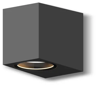 Image de Applique murale Calex Sanremo, résistante aux éclaboussures, couleur anthracite