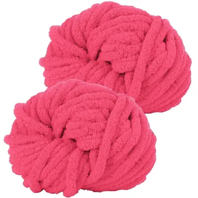 Produktbild von Dicke Wolle 2 Stück 500g Rosa Rot für Armstricken und Häkeln