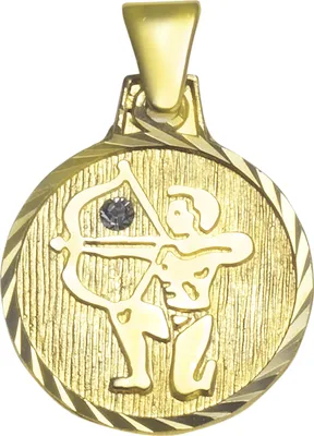 Produktbild von F Anhänger Sternzeichen Schütze 333/- Gold 1,7cm gelb Kristall 203340101SC