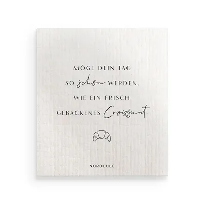 Produktbild von NORDEULE® Schwammtücher 3 STÜCK Schöner Tag | Reinigungstücher mit Spruch Schwarz Weiß | ideal für Zuhause oder als Geschenk zu Weihnachten Wichteln