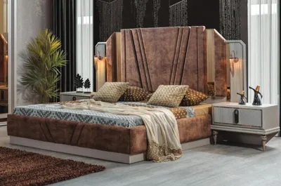 Produktbild von Beige Betten Luxus 2x Nachttische Schlafzimmer Designer Möbel 2tlg Set