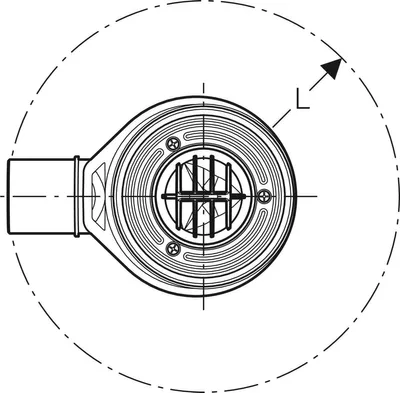 Produktbild von Geberit Duschwannenablauf d90, Sperrwasserhöhe 50 mm, Abgang aus PP, 150.553.00.1