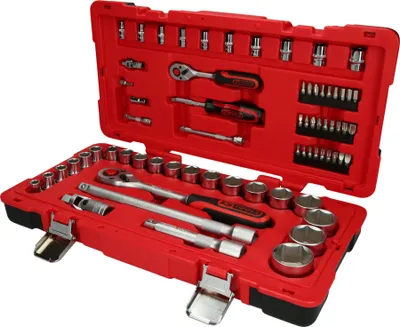 Produktbild von KS Tools 951.0668, Steckschlüssel-Satz, 68 Kopf/Köpfe, Chrom-Vanadium-Stahl, 4,97 kg