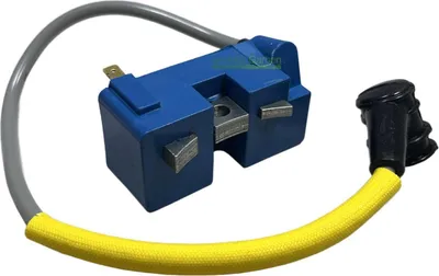 A single ignition coil for a chainsaw, shown against a white background.