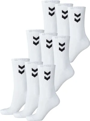 Produktbild von hummel Unisex Sport Socken 9er Pack Farbe: weiss Größe: 41-45