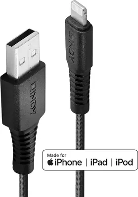 Produktbild von LINDY USB Typ A an Lightning Ladekabel verstärkt 0,5m